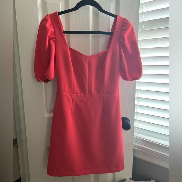 French Connection Whisper Cutout Back Dress in Hibiscus - Picture 8 of 11